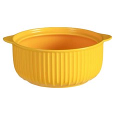 Hesii 火烤微波湯麵碗 1L, 啞光黃, 1個