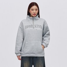 엘쏘 카라 반집업 오버핏 빅사이즈 기모 맨투맨 티셔츠