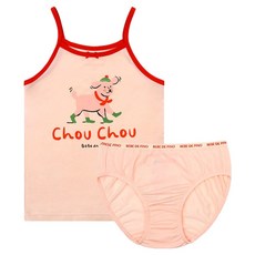 Bebe de Pino Underwear 兒童狗狗天絲內衣褲套裝 Light Coral 100 BU43US406