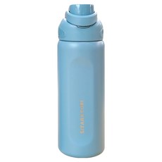 Sitarayuri 翻蓋提把304不鏽鋼保溫瓶, 藍色, 1個, 580ml