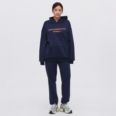 Elsso 女性字母連帽上衣 + 刷毛束口運動褲套裝