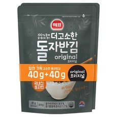 해표 더 고소한 자반 김돌자반 40g + 40g, 80g, 1개