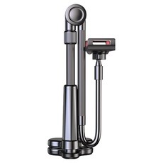 QLZHS 鋁合金萬向懸臂式平板支架 夾式床頭懶人手機支架/直播支架, 黑色, 1個