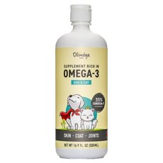 Oliméga 加拿大Omega-3寵物補給冷壓薺藍籽油, 1個, 500ml, 皮膚 + 毛髮 + 關節