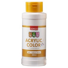 동아교재 딩동댕 아크릴물감 황토, 200ml, 1색