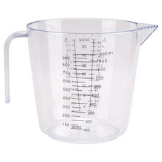 Edish 透明刻度烘焙量杯 PS款, 透明色, 1個, 1000ml