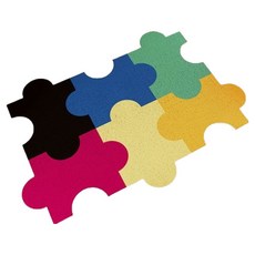 Hanbomnuri 彩色拼圖防滑除塵浴室腳踏墊 60 x 40 cm, B, 1個