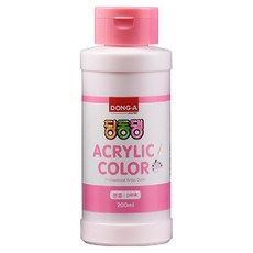 동아교재 딩동댕 아크릴물감 분홍, 200ml, 1색