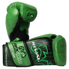 RIVAL RFX Guerrero Intelli-Shock Cyber Edition 限定版拳擊沙包手套 雙手配戴套組, 綠色 + 黑色, 1套