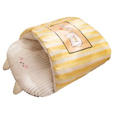 TLYS-J 半封閉寵物睡袋 寵物冬季保暖睡窩 貓窩 狗窩 貓睡袋 狗狗貝殼窩 寵物用品, 立體小貓, 1個