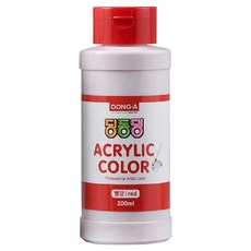 동아교재 딩동댕 아크릴물감 빨강, 200ml, 1색