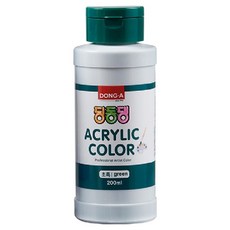 동아교재 딩동댕 아크릴물감 초록, 200ml, 1색