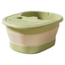 YUNMI 可折疊帶蓋泡腳水桶/足底按摩足浴桶/家用洗腳盆, 綠色, 1個