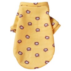 QIDINA 寵物卡哇依磨毛彈力保暖衣 寵物衣-I款 /黃色小熊 XL, 黃色小熊, 1個