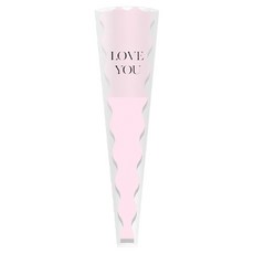 모던앳 봉투형 꽃 한송이 포장지, 베이비핑크, 100개