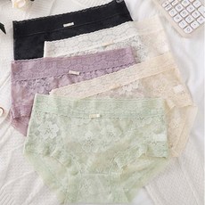 2Estar 女性浪漫蕾絲內褲5件組, 混合色