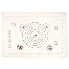 帶圍邊防麵糊溢出小熊矽膠烘焙墊 特大尺寸, 1個