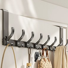 Librika 8鉤門後掛架 12cm, 灰色, 1個