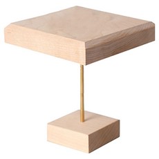 Home 木質方形餵食架, 1個, 天然木