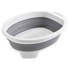 피닛앤피킷 2in1 접이식 대야 빨래판, 그레이, 1개