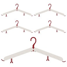 Harmony Mall 可折疊曬衣夾 旅行用衣架, 紅色, 5個