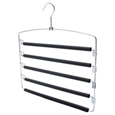 SJ 防壓痕防滑墊5層褲架, 黑色, 1個