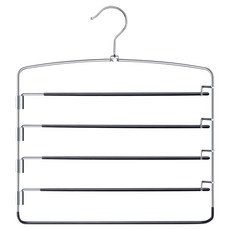 에스제이 개별분리 가능 5단 치마 바지걸이, 블랙, 1개