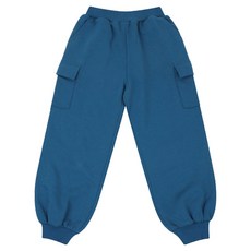 BI JUNIOR 口袋基本款柔軟暖刷毛束口褲