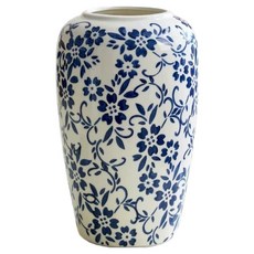 復古風青花白瓷陶瓷花瓶 短款 BRP1990, 混合顏色