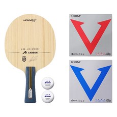 hirunit 李鎮權 外置黏貼組合桌球拍 A碳 FL + VEGA亞洲 歐洲 膠皮 + 2顆球組, 1套, 單一商品
