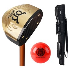 부쿠로혼마 감나무 3스타 파크골프채 PBH-003 A세트 850mm 블랙(가방) 레드(골프볼), 90도, L