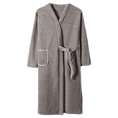 StarGo 吸水速乾睡袍 加厚秋冬浴袍, 煙灰色, 1個