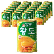 삼포 황도 슬라이스 통조림, 24개, 400g