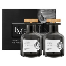 유멜 프리미엄 차량용 디퓨저 150ml, 1세트, 밤쉘