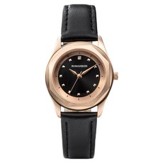 ROMANSON 女用羅曼採八角30皮革手錶 RWTLLL5BF010RGBK0 + 購物袋