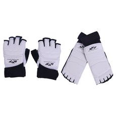 Riospick 跆拳道格鬥 護手 + 護腳套組, 單一顏色, 1套