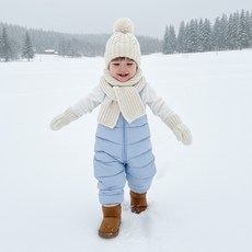 Golden Rabbit 兒童格紋鋪棉吊帶褲