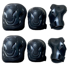 Hwigyeongil 自行車運動護具6件組, 黑色, 1套