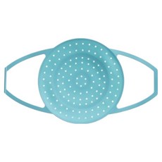 LIVO 多用途便利矽膠蒸籠 藍色 小號, 1個, 35cm