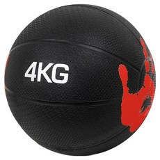 루아즈 크로스핏 헬스 홈트레이닝 메디신볼, 빨강, 1개, 4kg