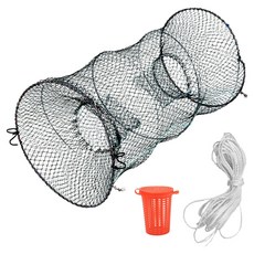 青春漁樂 龍王爺 魚福 海釣魚籠 + 魚餌桶 + 10m繩索 多合一套組, 混合顏色