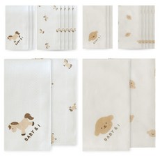 순면 나염 손수건 2종 x 10p 세트