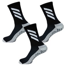 NUCARE SPORTS 防滑五人制足球襪 足球襪, 黑色, 3個