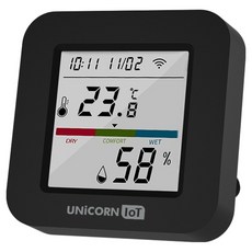 유니콘IOT 냉난방 에어컨 제어통합 WIFI방식 스마트 LCD온습도센서 만능IR리모컨, TS-HR11, 1개