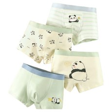 Jcell 兒童用 Daonwear08 你好綠色熊貓 四角內褲 4件組