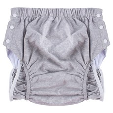 幸福夢想 可水洗防漏安心成人衛生尿布 灰色純棉, 1個, 1入