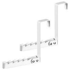 Lifesalim Vinty Corner 鐵製折疊衣架門後掛鉤, 2個, 白色