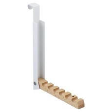 빈티코너 휴대용 접이식 도어행거 훅 건조대, 화이트, 1개