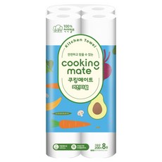 Cooking Mate 天然紙漿廚房紙巾, 1個, 8捲