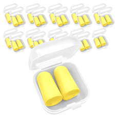 DK One 可愛防噪音耳塞 黃色A 1.4 x 2.8 cm, 20個, 2入